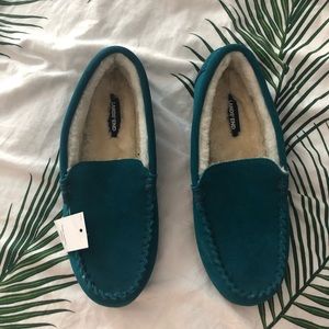 lands end slippers teal
